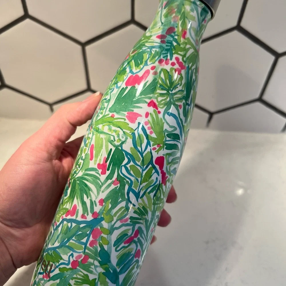 Lilly Pulitzer Palm Beach Jungle Swell Stainless Steel Water Bottle 17oz NWOT - Picture 4 of 11